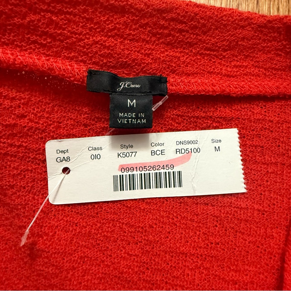 NWT J. Crew Faux Wrap Textured Crepe Top in Red size XS - Picture 11 of 13